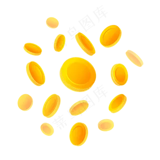 通用节日金币装饰元素