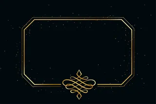 金色复古皇家框架边框，带文本空间