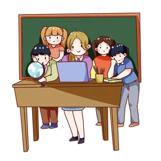 手绘卡通教师节教书传授知识