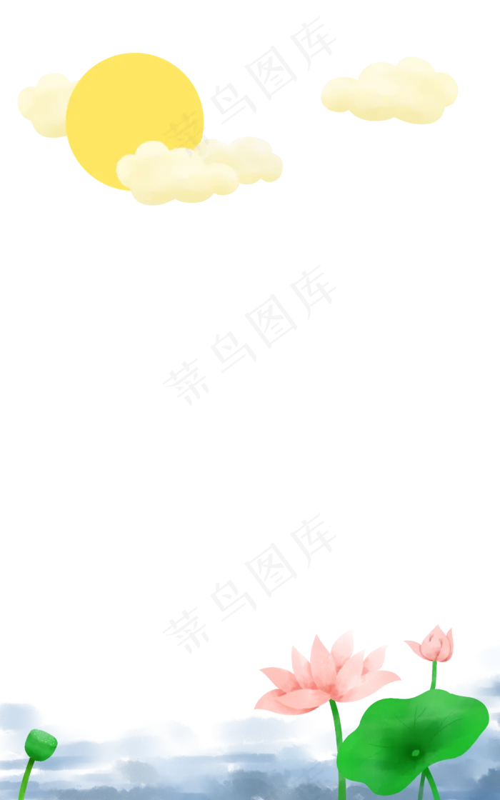中秋圆月玉兔装饰边框佳节(2500X4000(DPI:300))psd模版下载