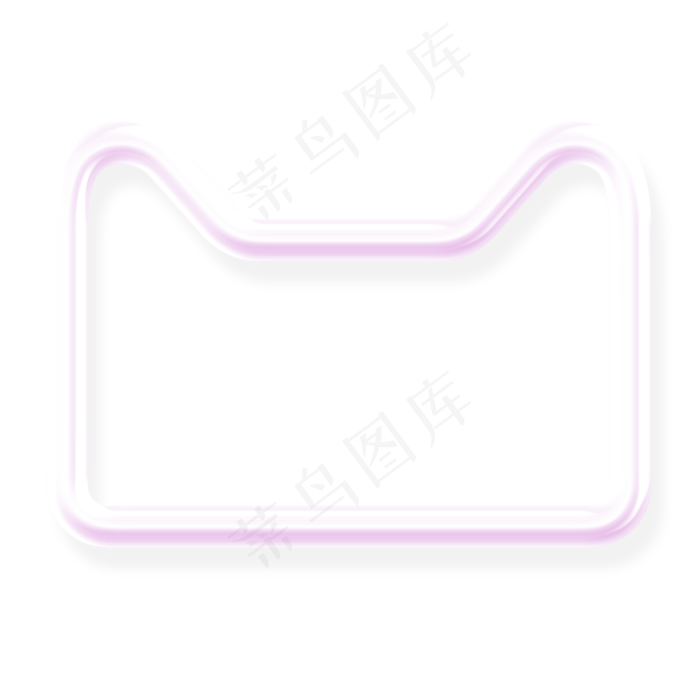 透明粉色天猫猫头