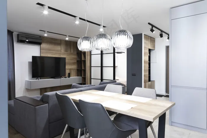 简约的餐厅和客厅设计