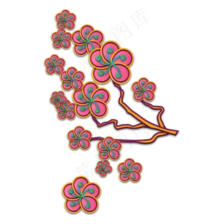 中秋剪纸花朵装饰