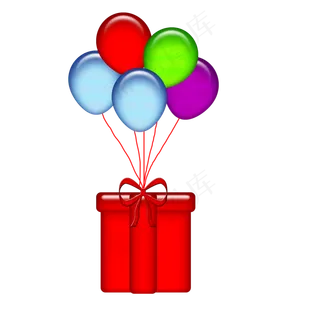 彩色氢气球七夕