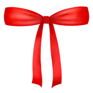 红色丝绸蝴蝶结七夕情人节