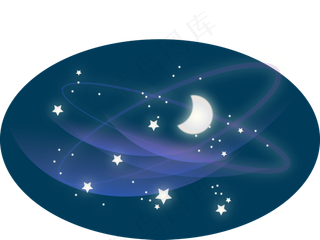 七夕情人节浪漫银河星矢量图