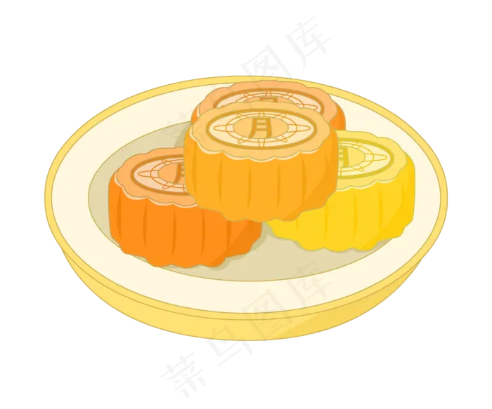 美味蛋黄夹心月饼(2500X2083(DPI:300))psd模版下载