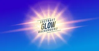 蓝色背景上的抽象发光光线