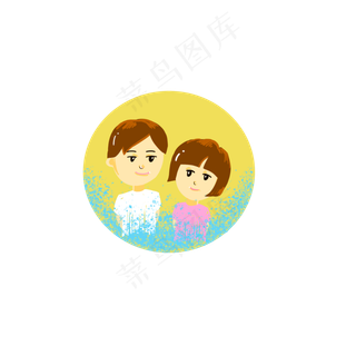 七夕情人节月光商用元素情侣