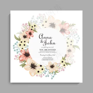 花卉婚礼背景黄色花卉图案