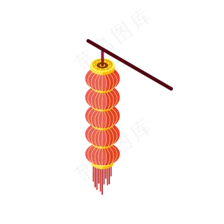 中秋节2.5D矢量花灯