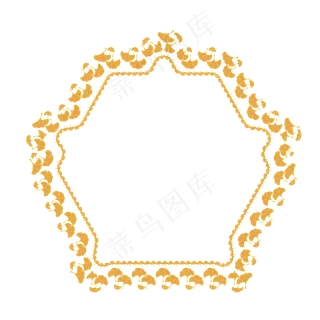 秋天主题银杏叶边框