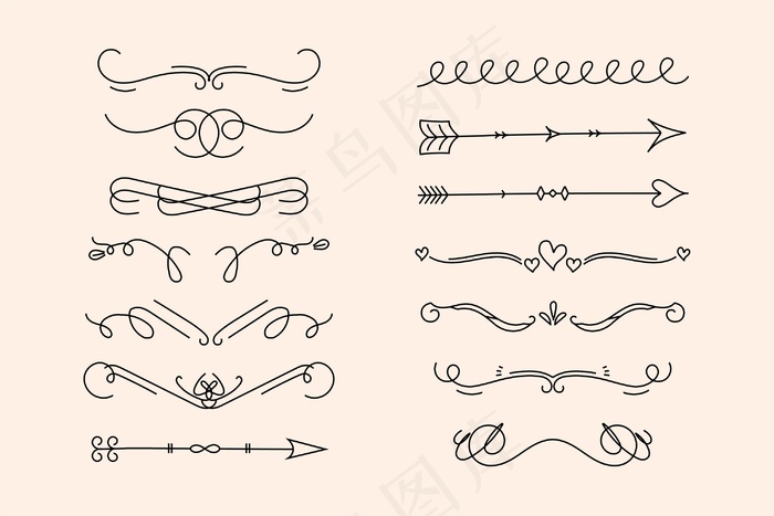 装饰分隔带系列eps,ai矢量模版下载