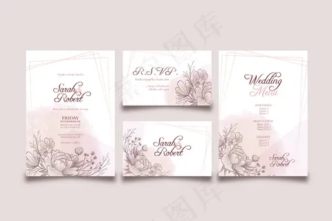 婚礼请柬优雅主题模板