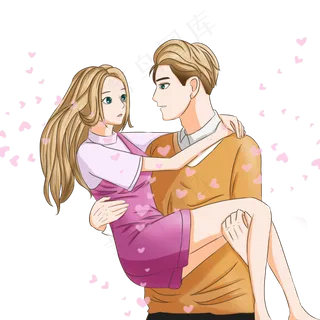 姻缘情缘缘分卡通情侣人物七夕情