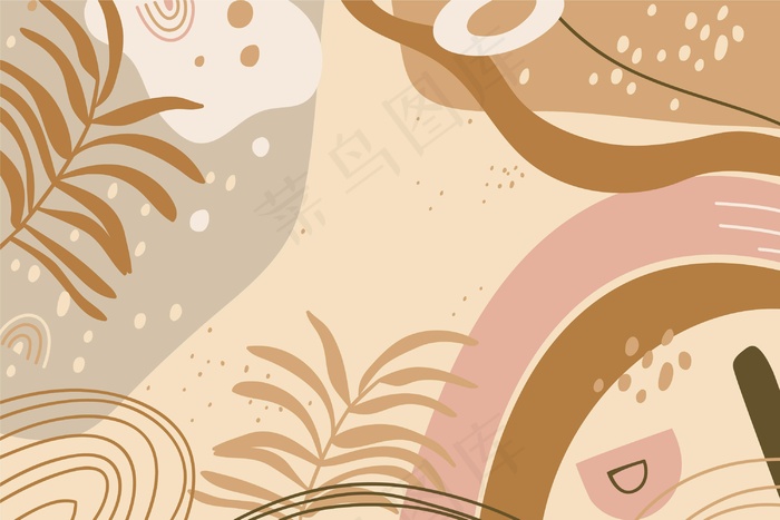 手绘波西米亚风格背景