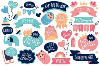 婴儿淋浴剪贴簿套装