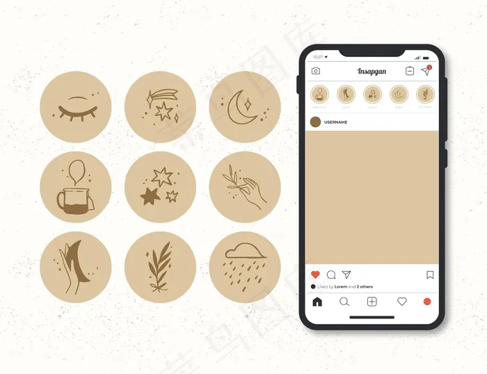 手绘模板亮点系列eps,ai矢量模版下载
