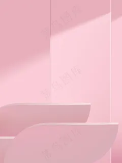 最小的工作室拍摄的产品展示几何背景，单色浅粉色。