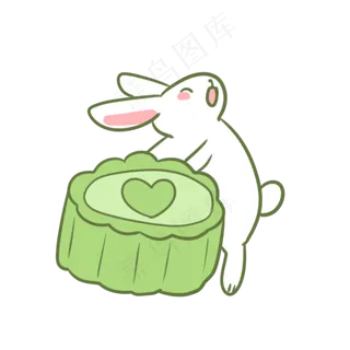 玉兔和抹茶冰皮月饼