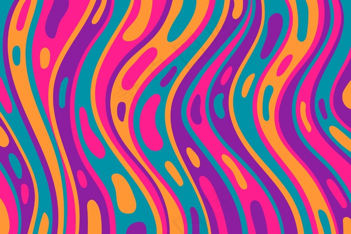 平面手绘迷幻格调背景eps,ai矢量模版下载