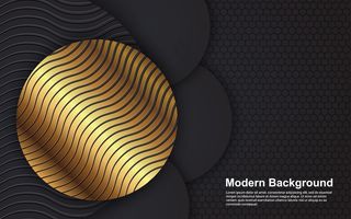 抽象背景奢华的黑色和金色的现代色彩