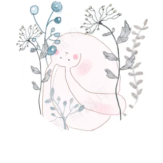 兔子中秋可爱卡通商用元素