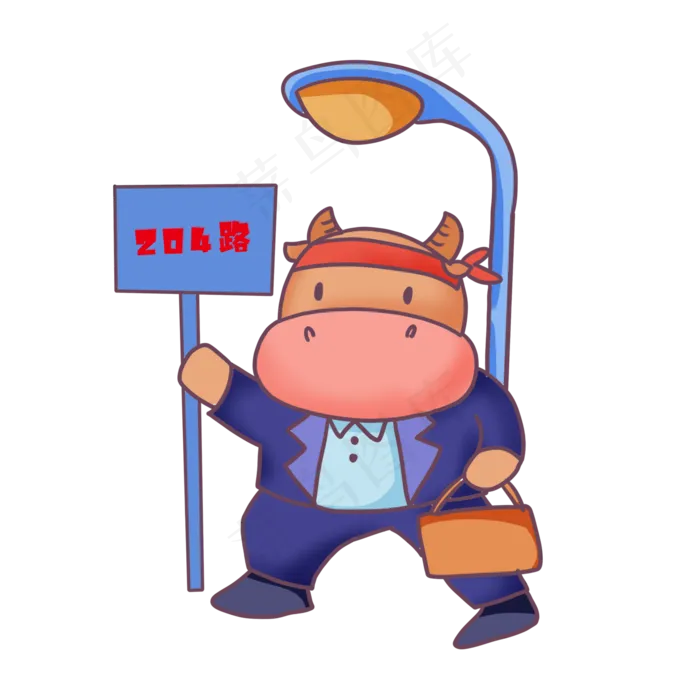 牛年新年牛年创意(2000X2000(DPI:300))psd模版下载