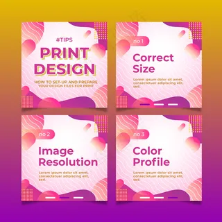 在模板集上打印设计提示