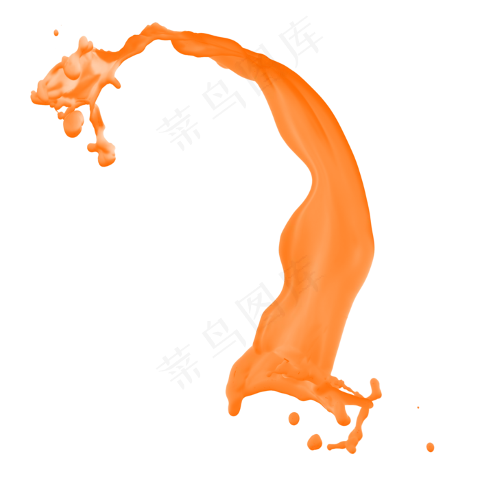 果汁橙汁飞溅,免抠元素(2000X2000(DPI:300))psd模版下载