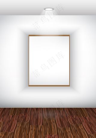 优雅的展厅墙面，镶木地板