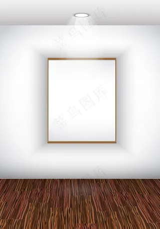 优雅的展厅墙面，镶木地板