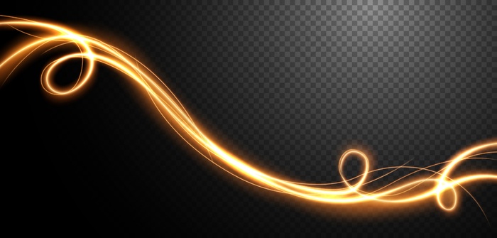抽象光速运动效果，黄金光轨迹。