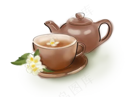 白露手绘古风清茶