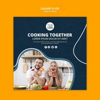 家庭烹饪宣传单,DM传单概念