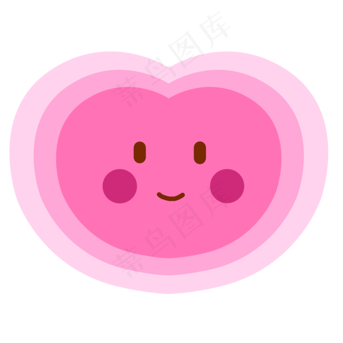 可爱拟人爱心卡通手绘素材免费下