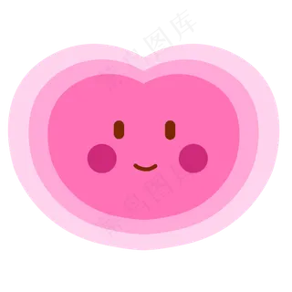 可爱拟人爱心卡通手绘素材免费下