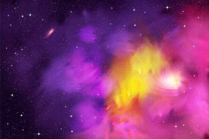 现实的星系背景
