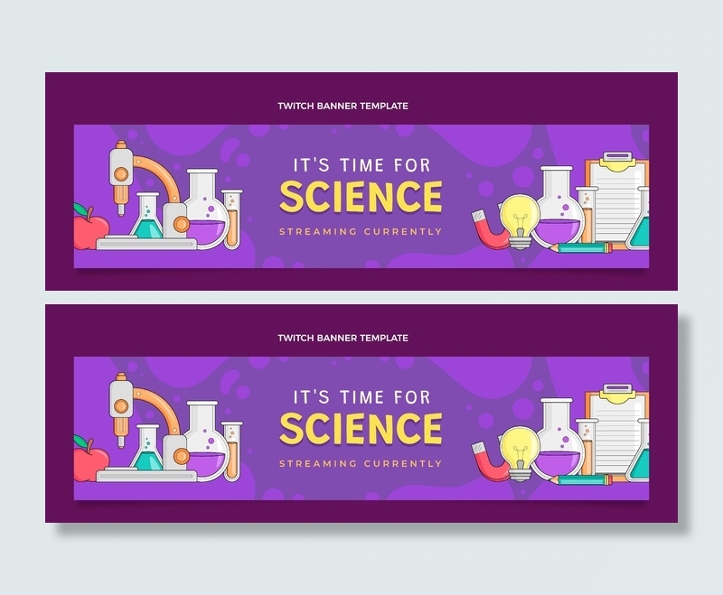 手绘科学抽搐横幅banner