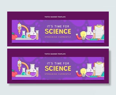 手绘科学抽搐横幅banner