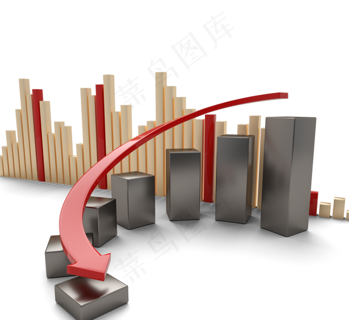 3d立体箭头统计图元素