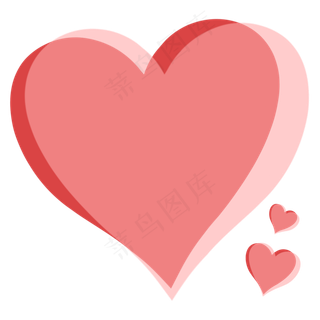 七夕情人节重叠爱心装饰