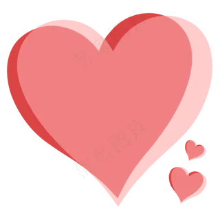 七夕情人节重叠爱心装饰