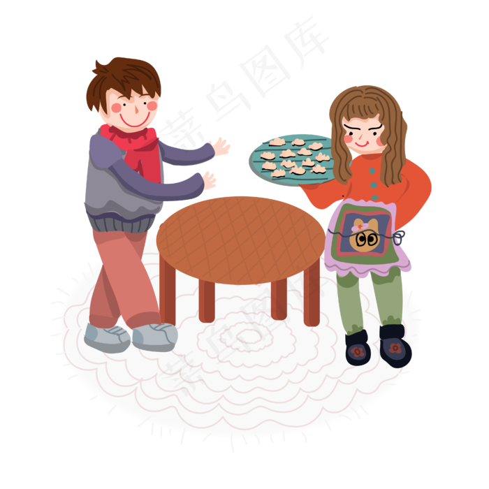 立冬送饺子(3405X3372(DPI:300))psd模版下载