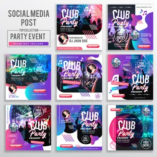 收集社交媒体帖子设计模板