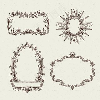 复古风格的写实画框系列