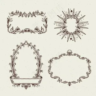 复古风格的写实画框系列