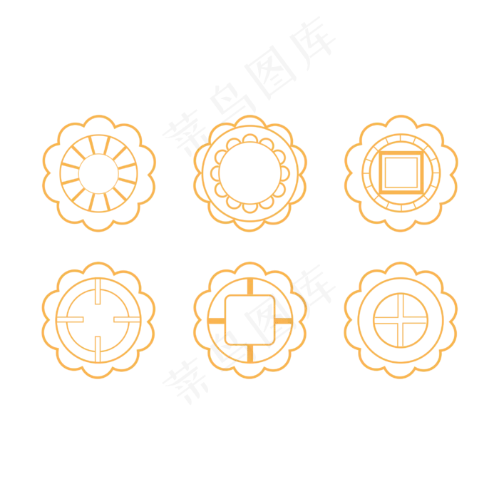 手工月饼图标(3000X3000(DPI:300))psd模版下载