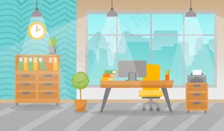 视频会议的办公室背景