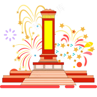 手绘矢量纪念碑元素